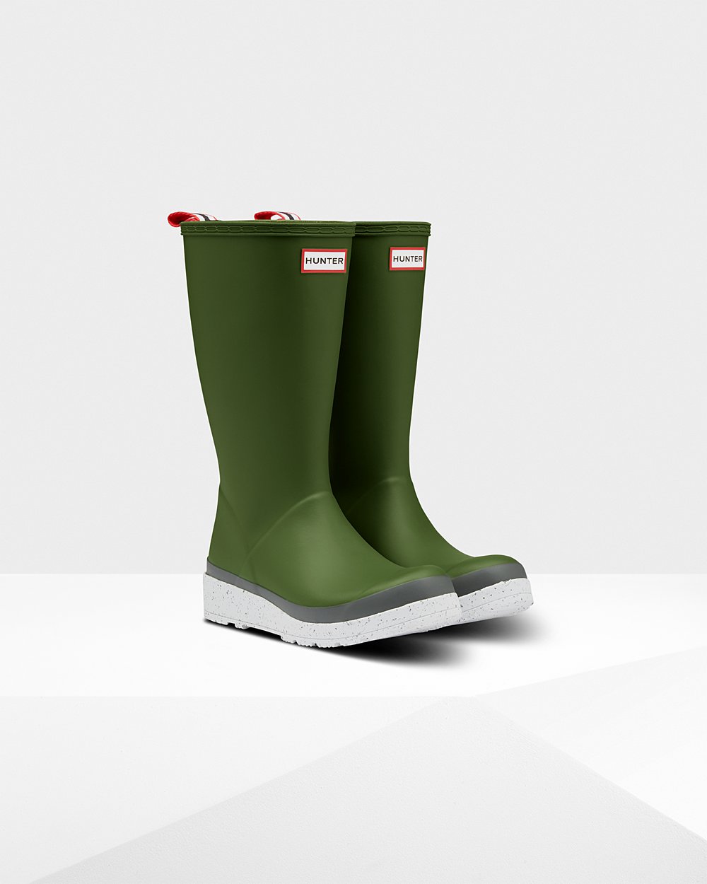 Botas Play Hunter Feminina Verdes/Branco - Original Tall Speckle Rain - 52SZUIKPR
